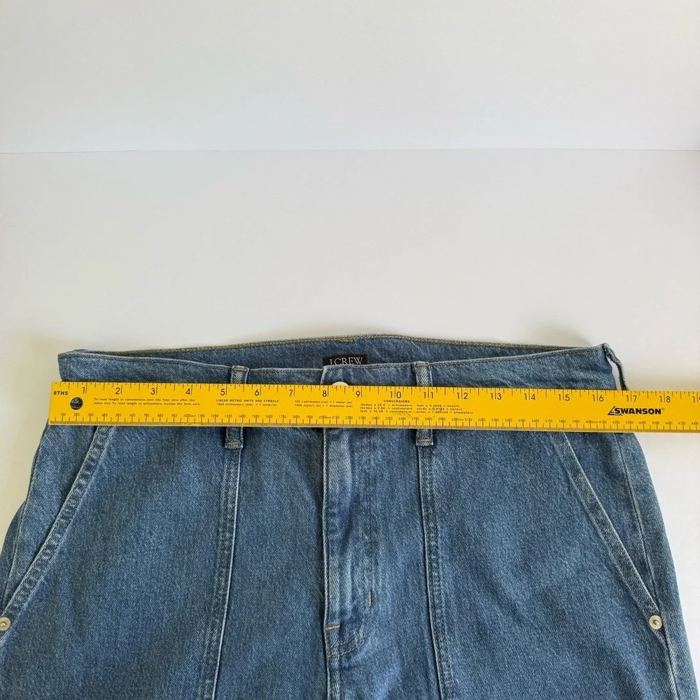 J. Crew Camp Pocket Wide Leg Jean Women Sz 29 Tall Classic Medium Wash Preppy